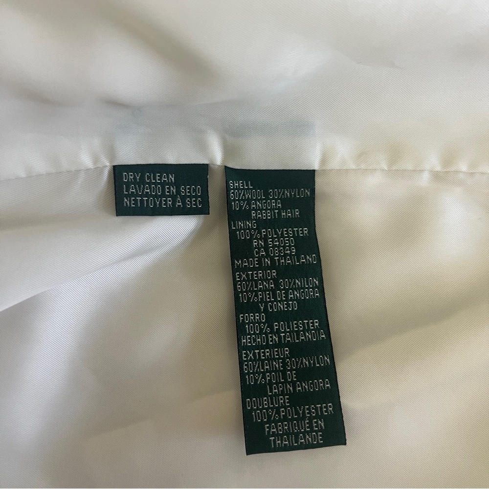 Lauren Ralph Lauren Women’s Wool Angora Rabbit Hair Blend Size 12 - Picture 4 of 5